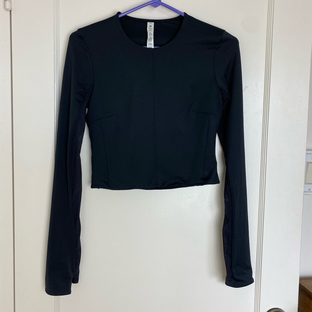 LULULEMON Tight-Fit Lined Long-Sleeve Shirt in Black size XS